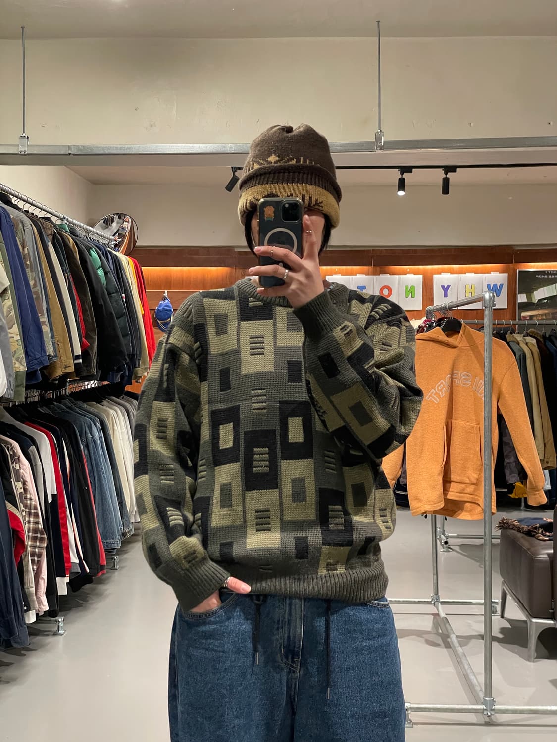 빈티지 패턴 니트 상품이미지1