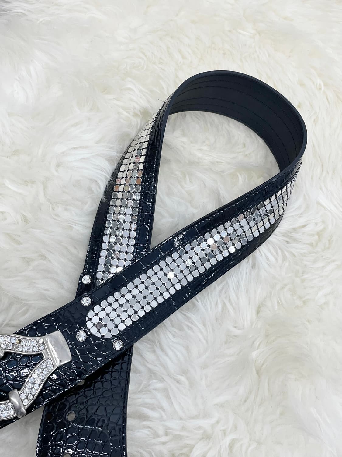 블랙페어리 와이드 큐빅 벨트 상품이미지6