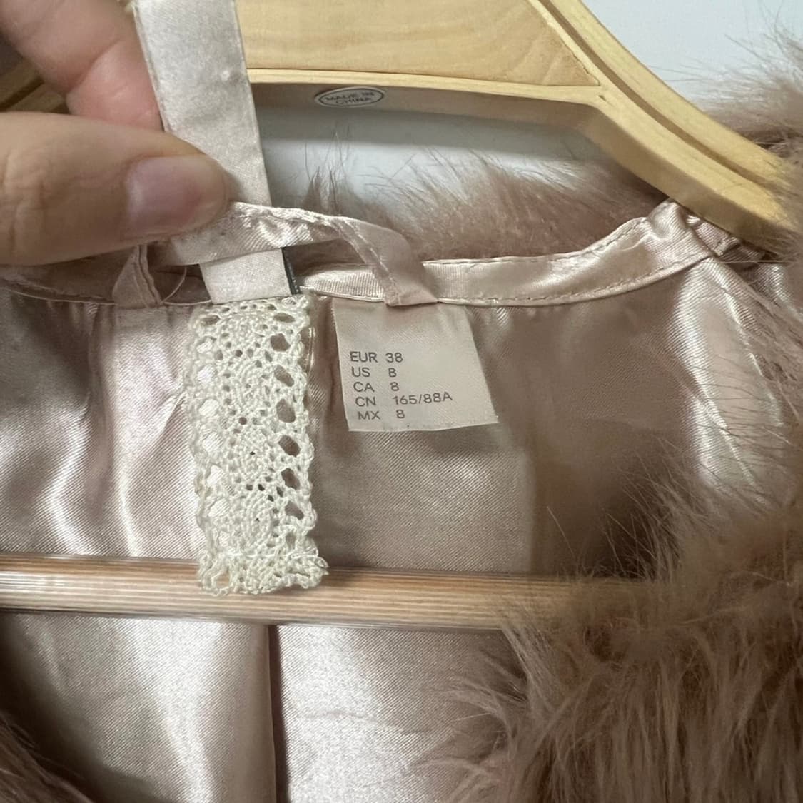 에이치엔엠 핑크 퍼자켓 상품이미지3