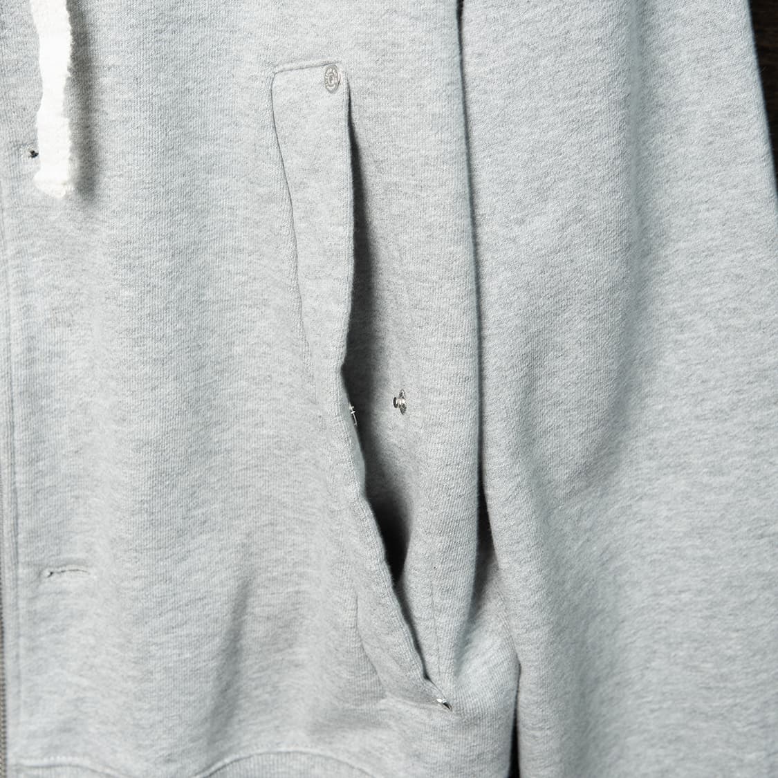 [XL] SATUR 세터 테오 코튼 올데이 후드집업 멜란지 그레이  상품이미지4