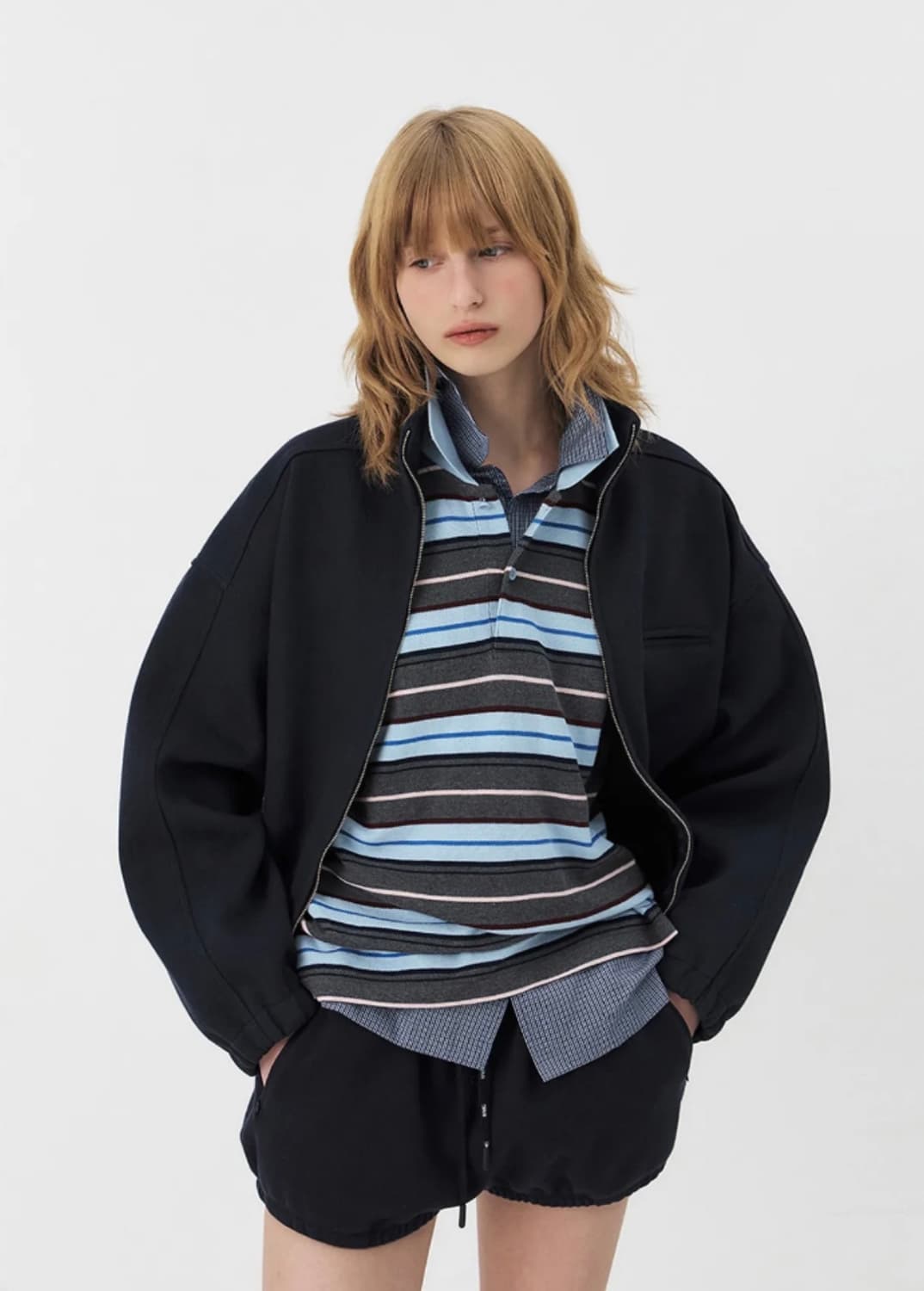 그로브) 스트라이프 피케 셔츠 카라티 상품이미지4