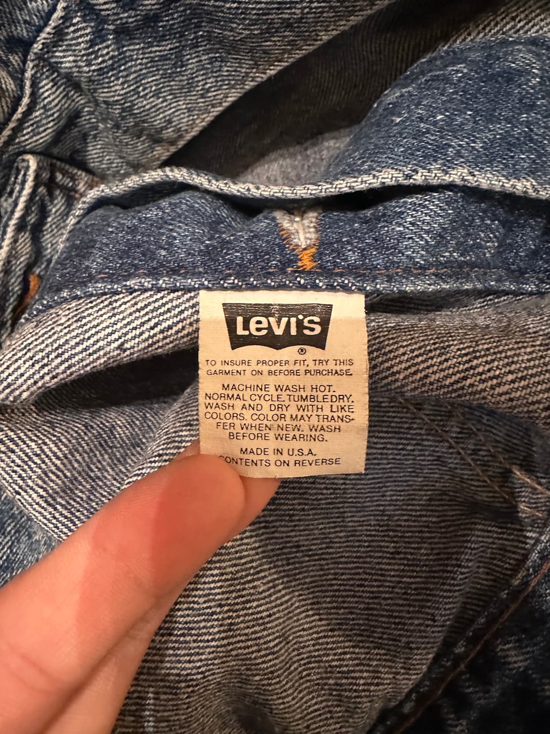90s USA 빈티지 리바이스 70507 3세대 데님 트러커 자켓 상품이미지8