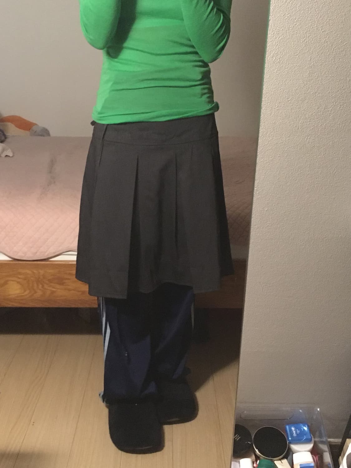 팬시 클럽 포멀 버튼 플리츠 미디 스커트 1 상품이미지5