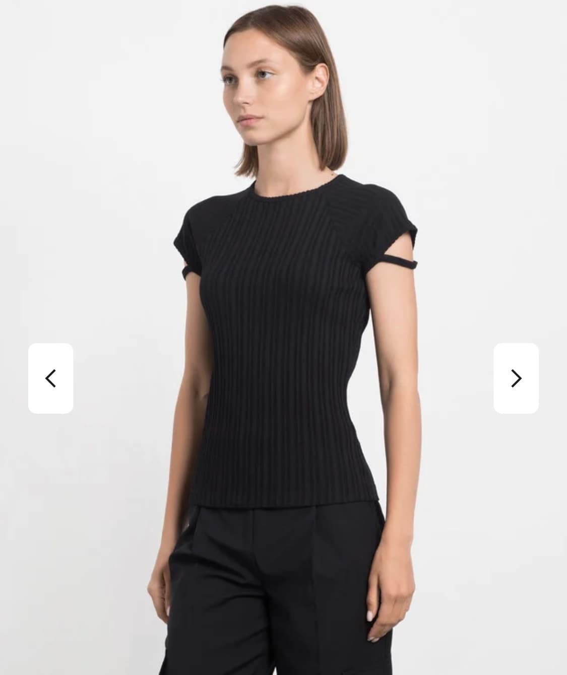Helmut lang ribbed cutout 티 상품이미지1