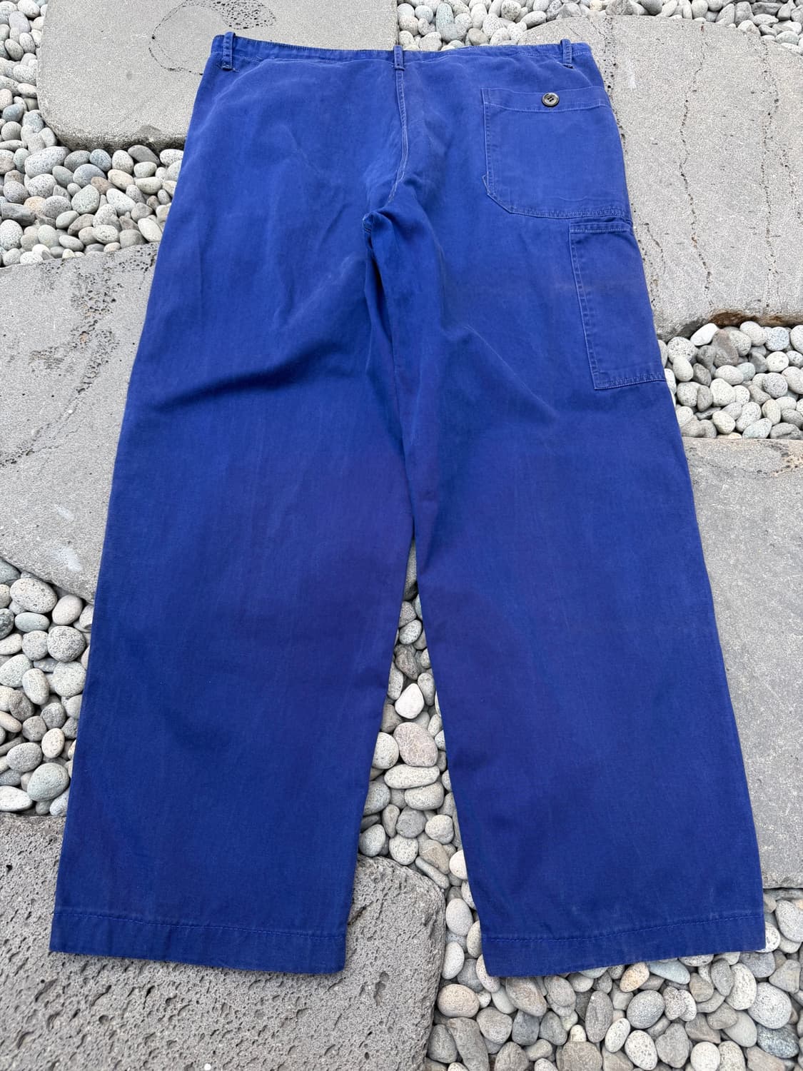 1970s FRIENDSHIP FADED NAVY 프렌치워크 와이드팬츠 상품이미지2
