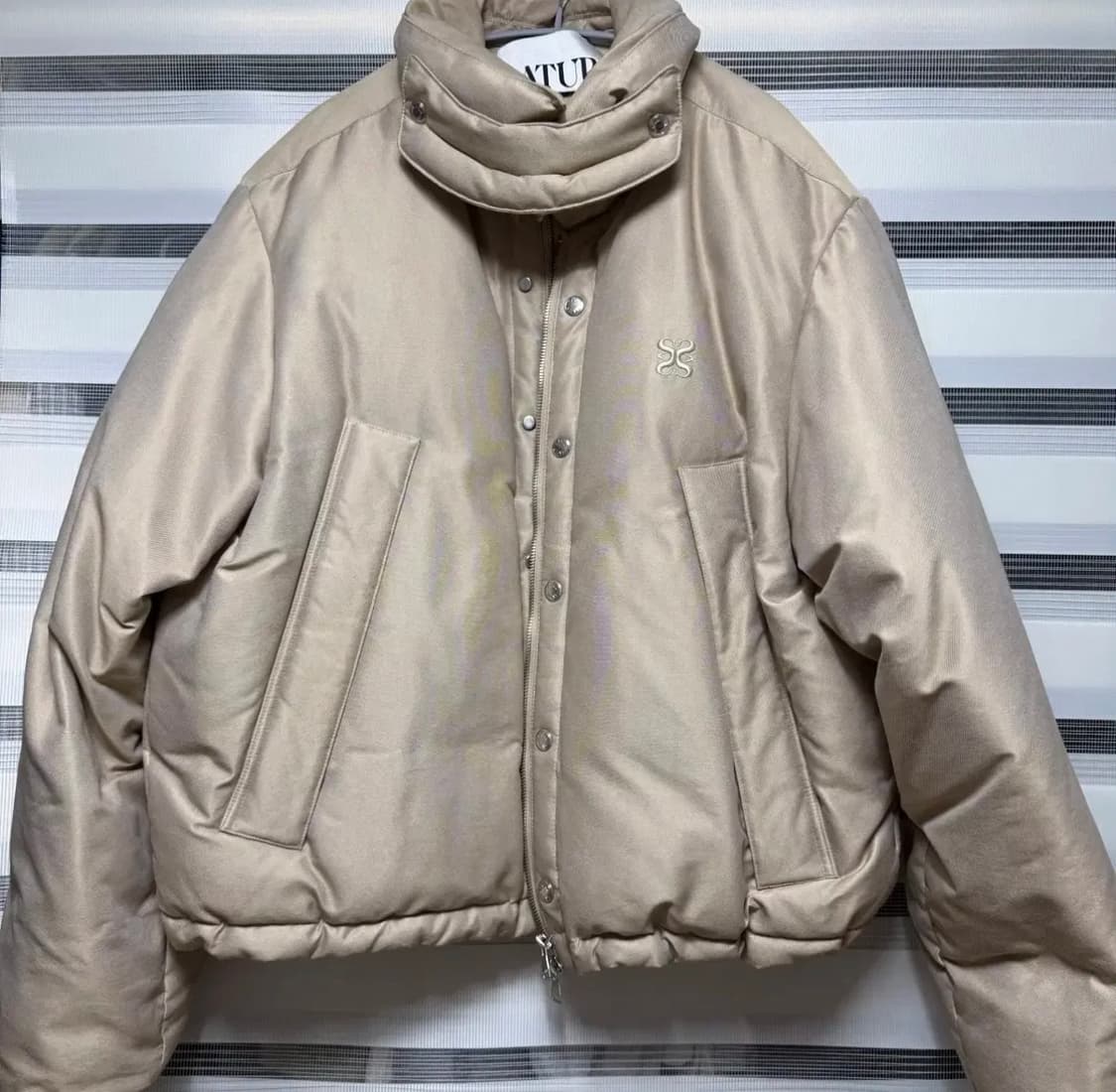 세터 레체 투톤 덕다운 패딩 베이지M 상품이미지2