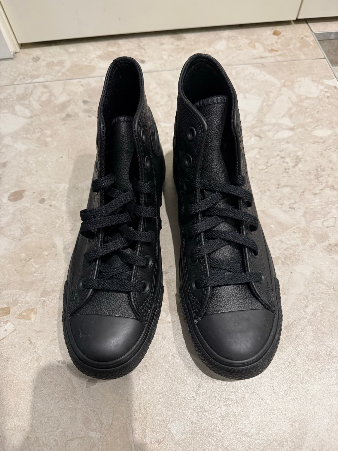 컨버스 척테일러 올스타 레더 하이 블랙 상품이미지4