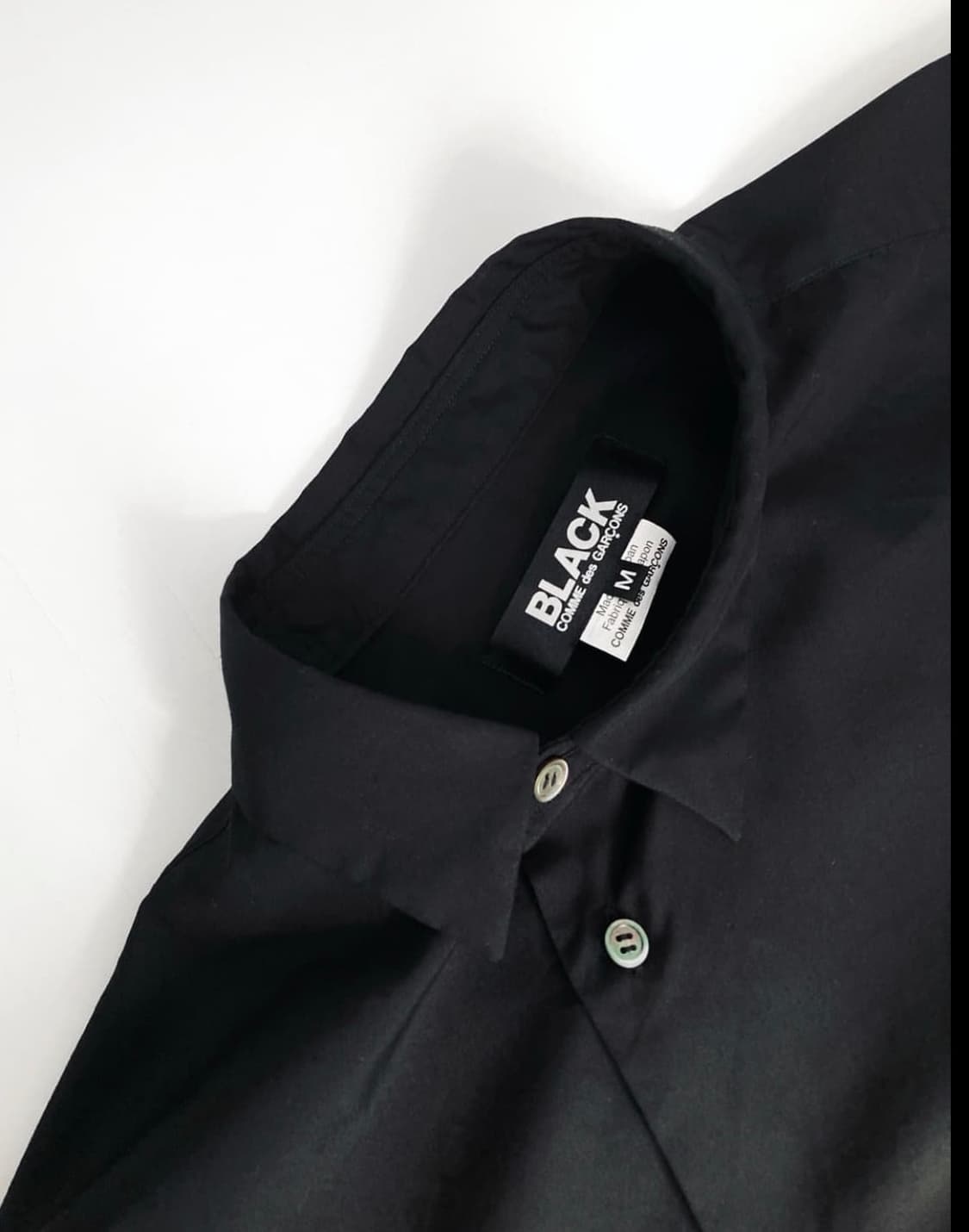 꼼데가르송블랙 비대칭셔츠 M 상품이미지3