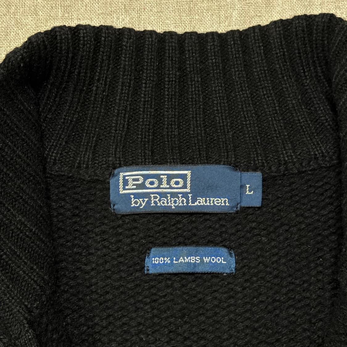 폴로랄프로렌 90s 빈티지 램스울 니트 집업 L 상품이미지5
