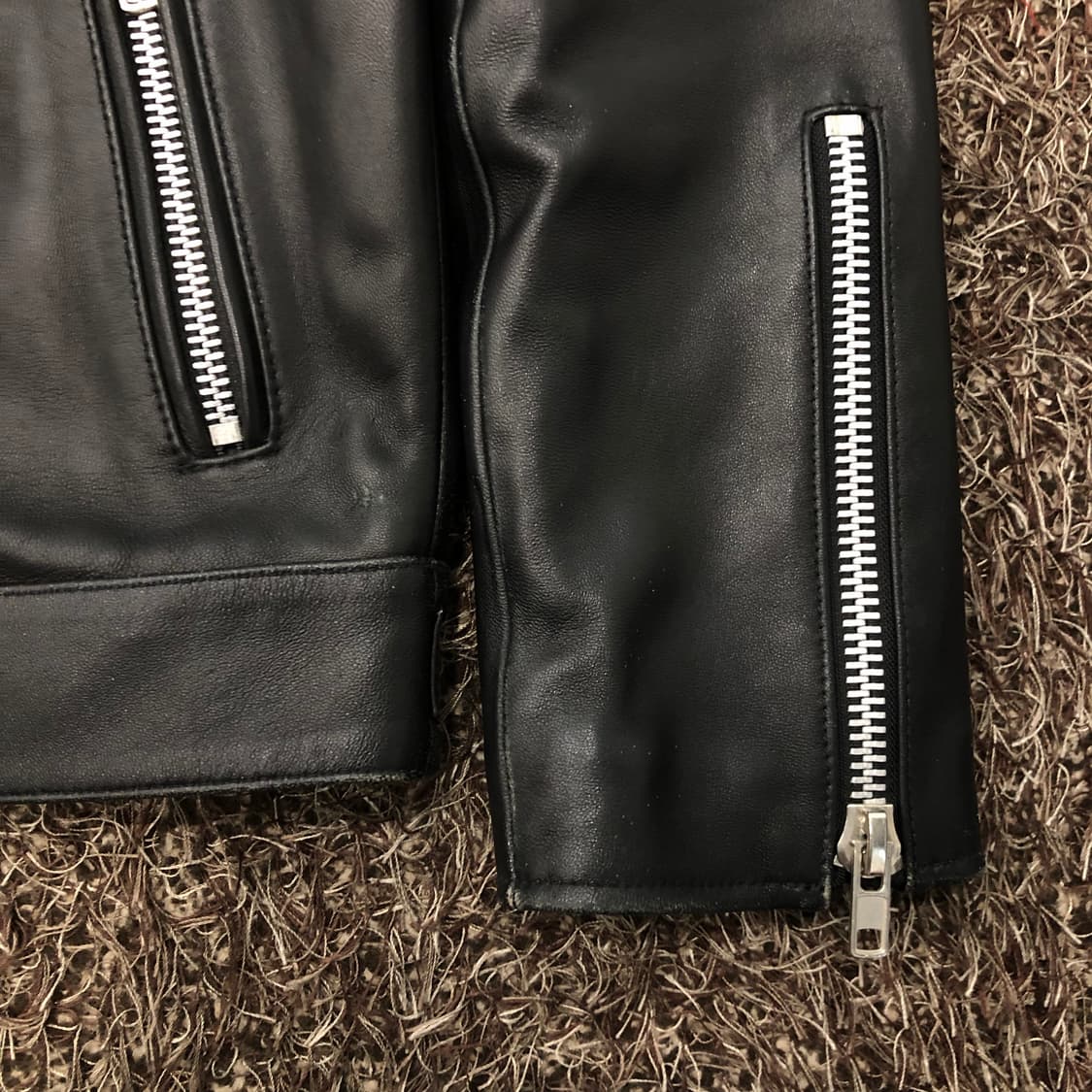 마하그리드 양가죽 라이더 레더 가죽 자켓 상품이미지3