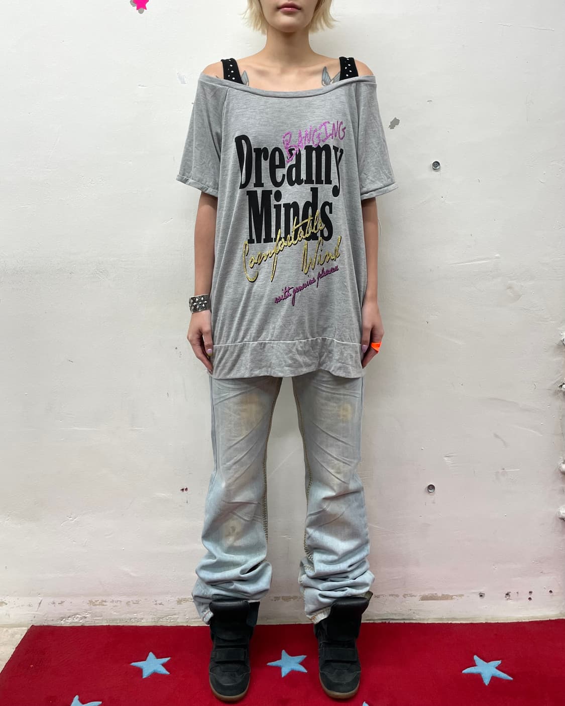 Shoulder Dot Gray T-Shirt 상품이미지4