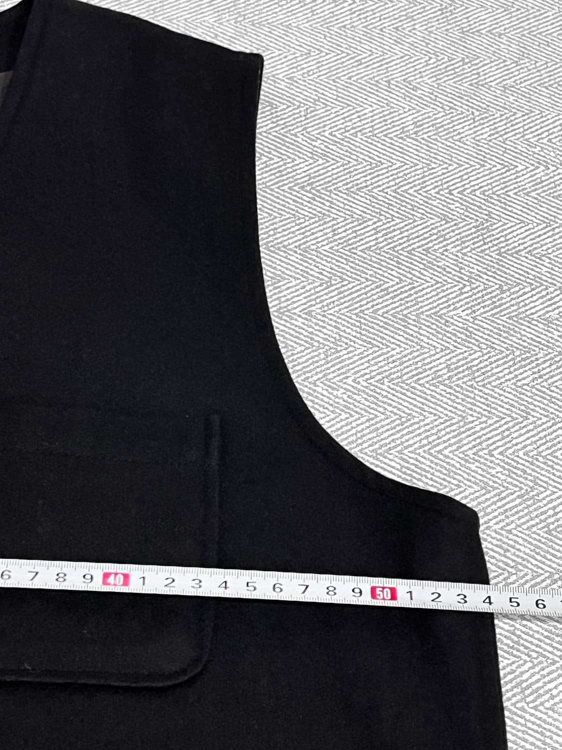 Vintage 루이드 울 블랙 베스트 XL 상품이미지10