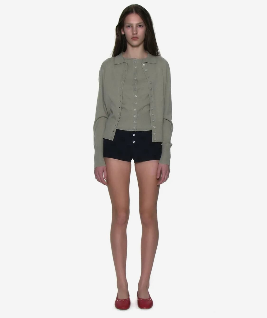 파르티멘토 우먼 믹스 도트 올오버 프린티드 마이크로 쇼츠_네이비 상품이미지2