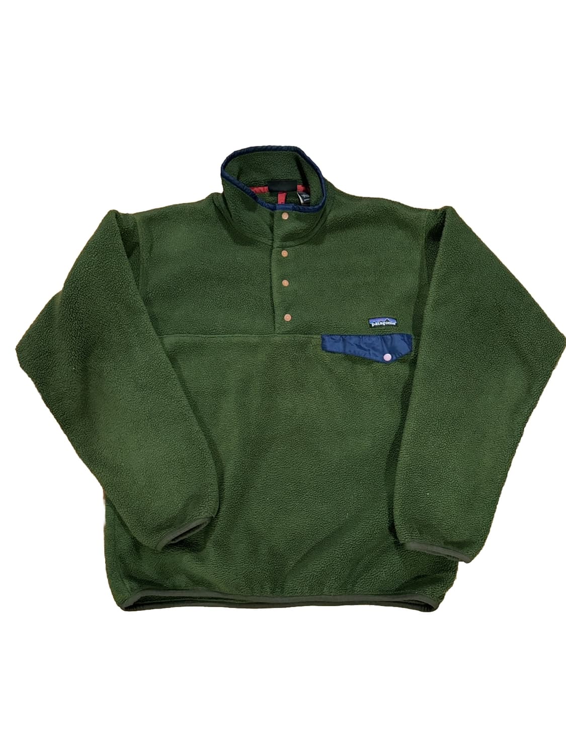 90s 파타고니아 신칠라 스냅-T 그린/네이비 자메이카 상품이미지1