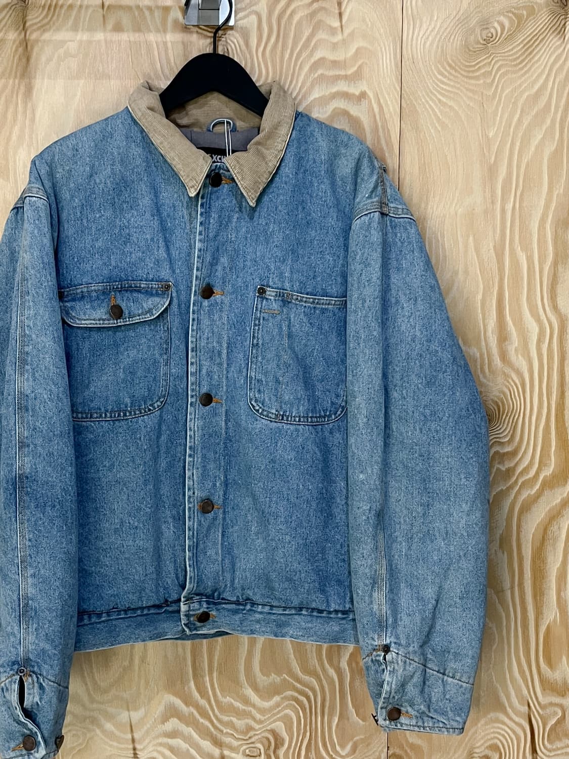 익스체인지 코듀로이 카라 트러커 데님 자켓 상품이미지3