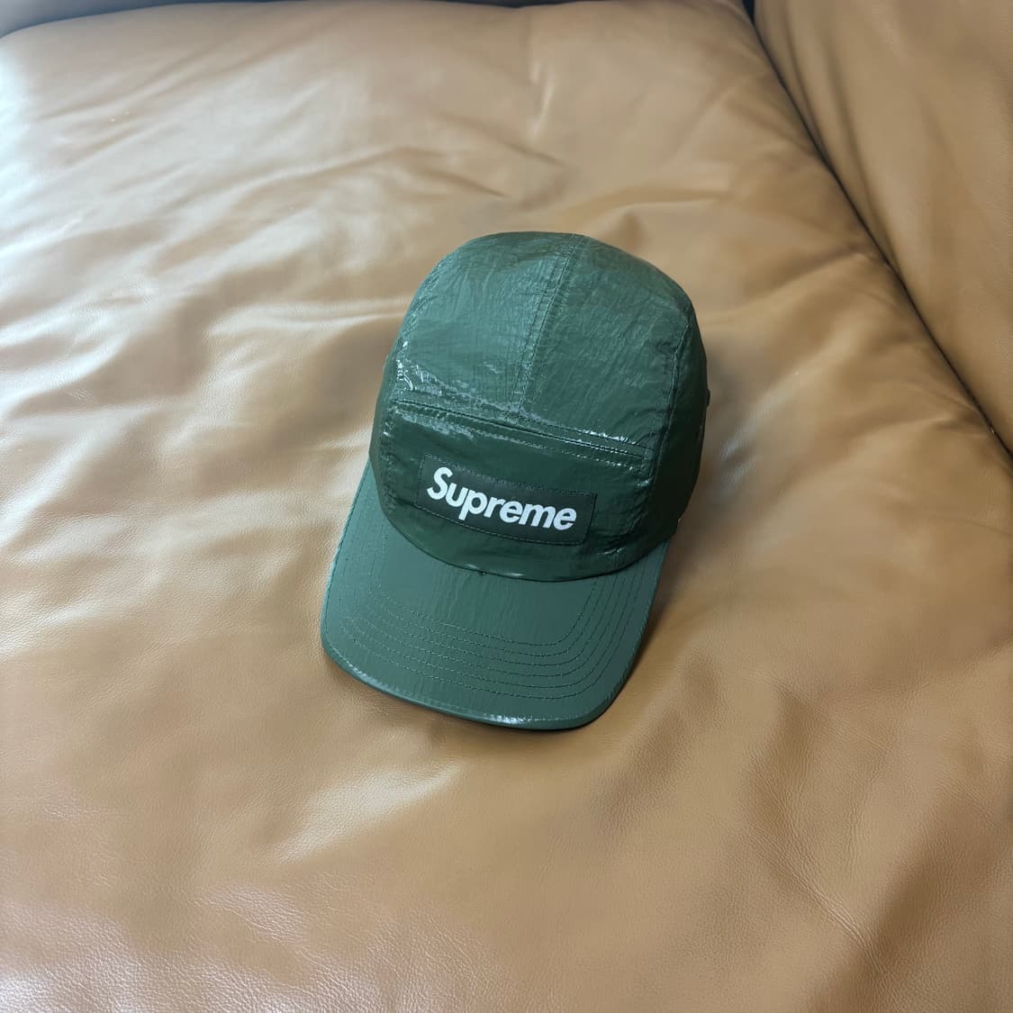 Supreme 슈프림 글로스 립스탑 카키 캠프캡 모자 (Khaki) 상품이미지1