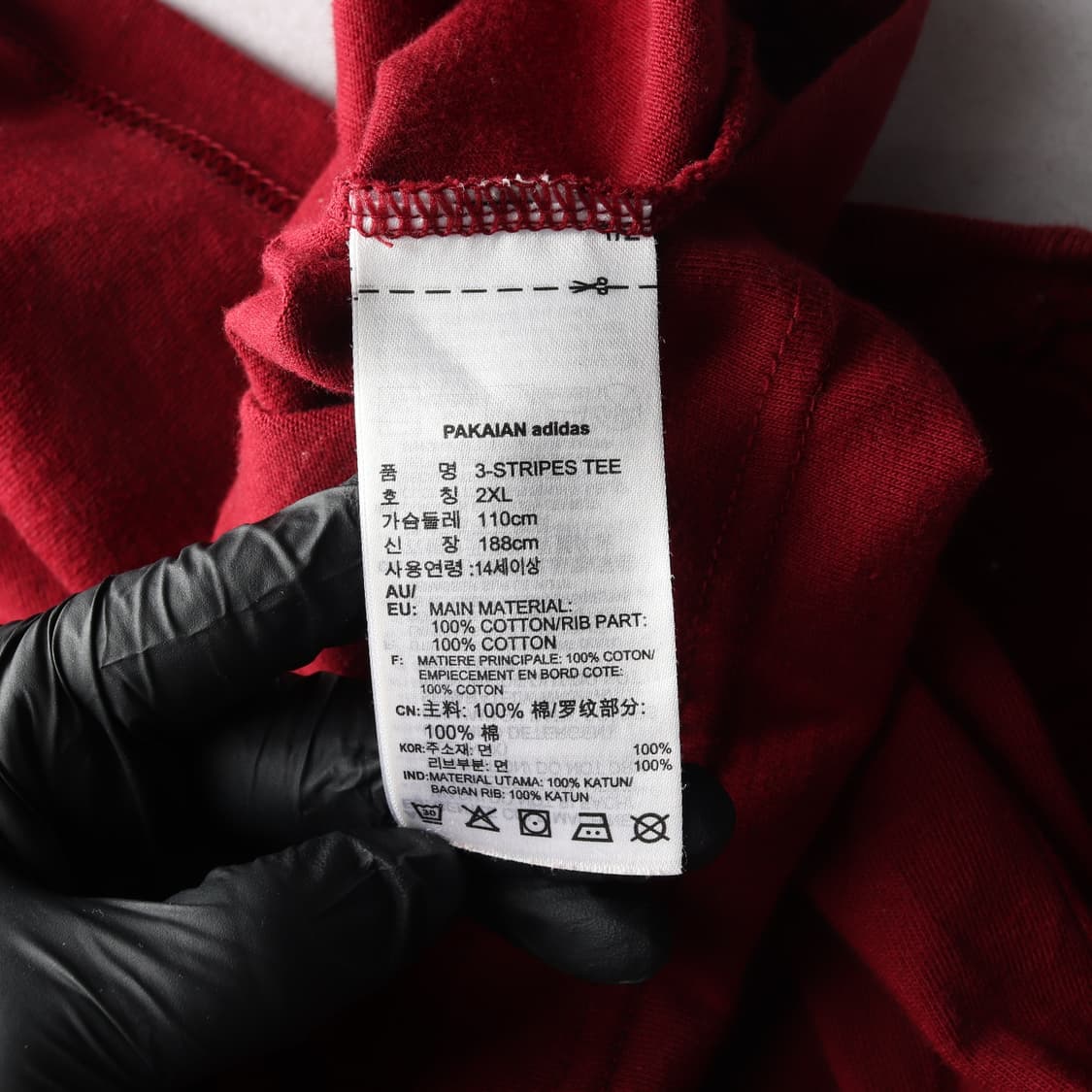 ADIDAS 아디다스 오리지날 버건디 반팔 (L) 상품이미지6