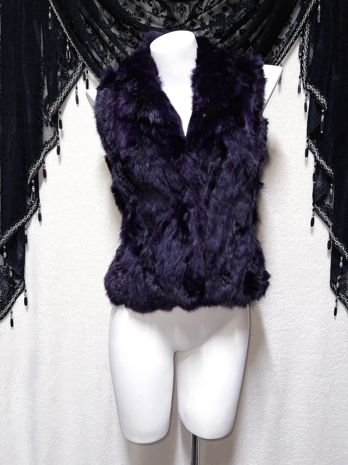 로맨틱고딕 고스펑크 락시크 래빗퍼 베스트 조끼 페어리그런지 갸루 핀터나나 상품이미지3