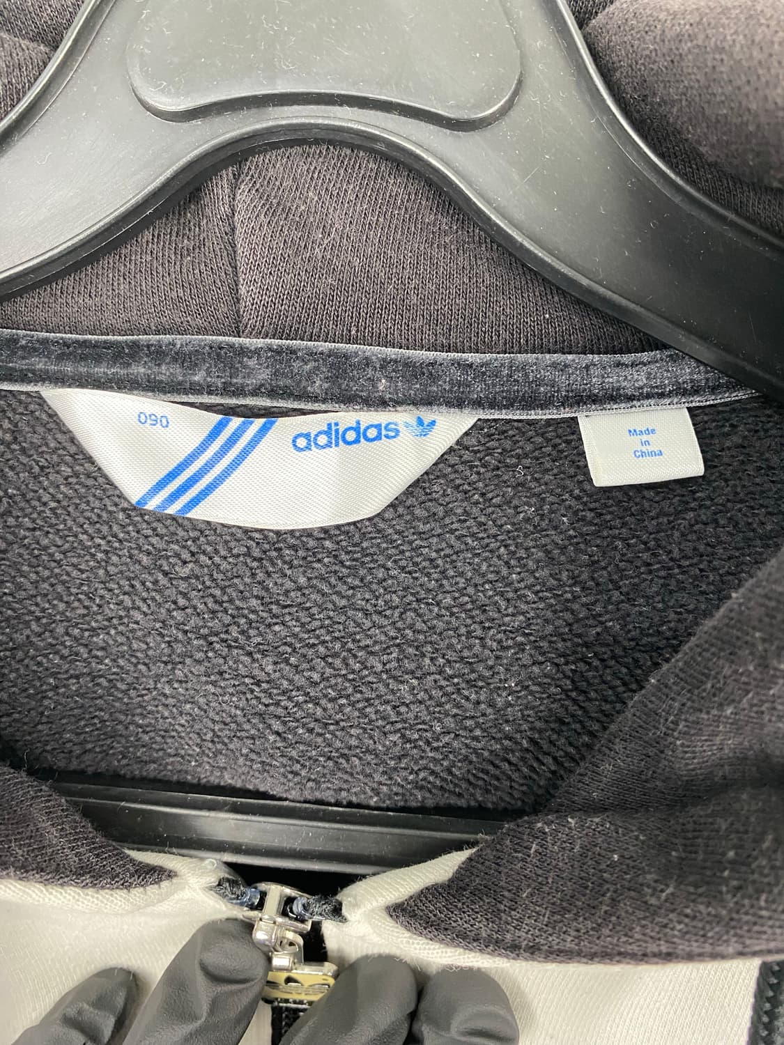 아디다스 흰검 삼선 올드스쿨 후드집업 S 상품이미지4