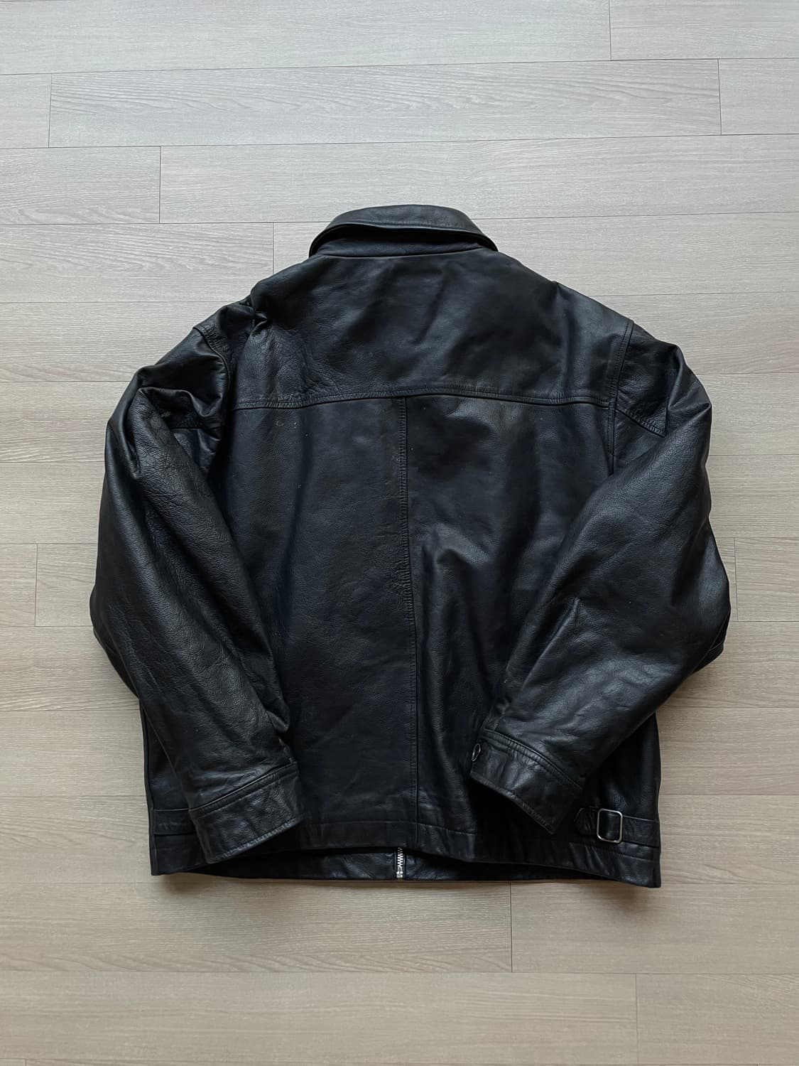 90s 올드갭 레더 자켓 블랙 상품이미지2