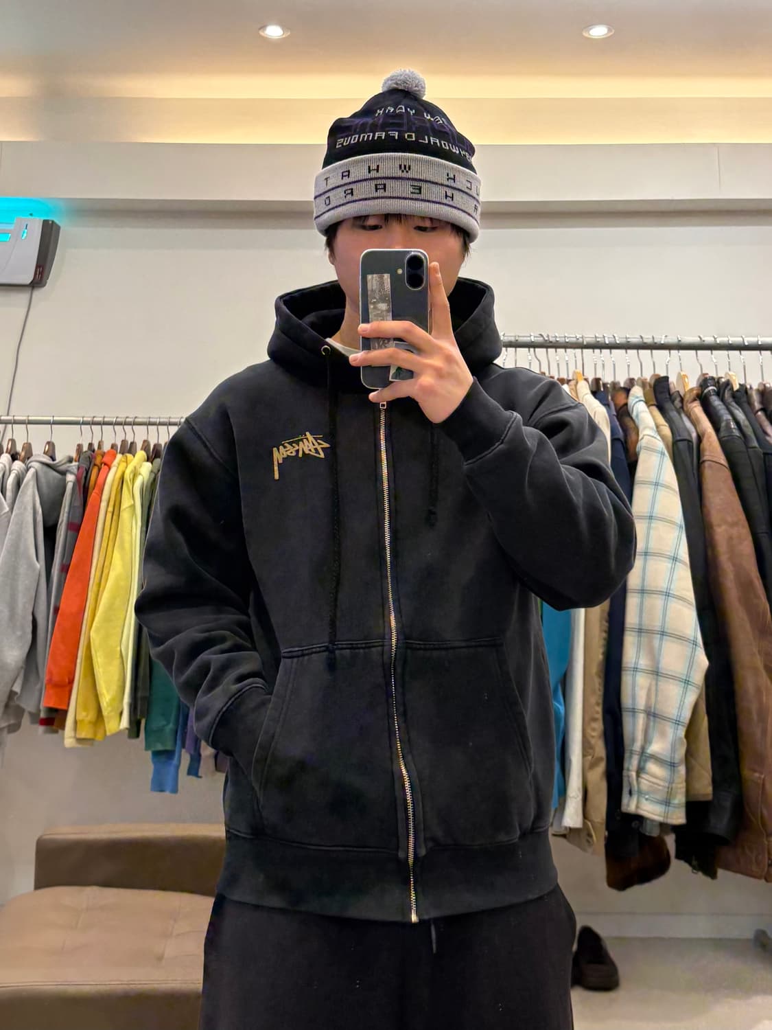 스투시 골드 그래픽 후드집업 상품이미지6