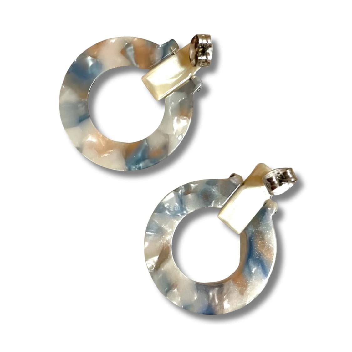 Ivory Marble Statement Earrings 상품이미지3