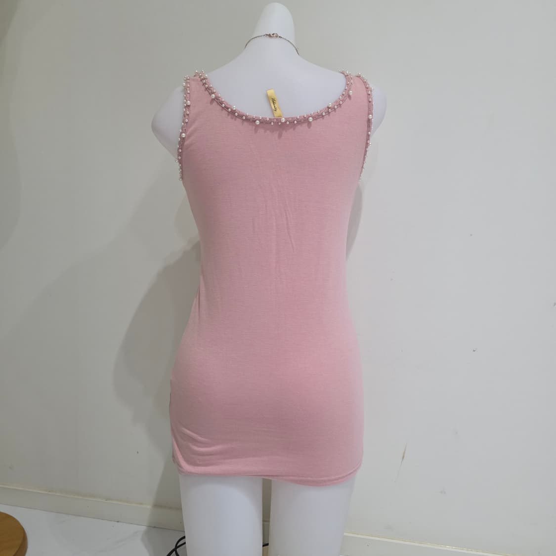 일본빈티지)핑크 딸기우유 진주비즈 히메갸루 로맨틱 슬리브리스 상품이미지3