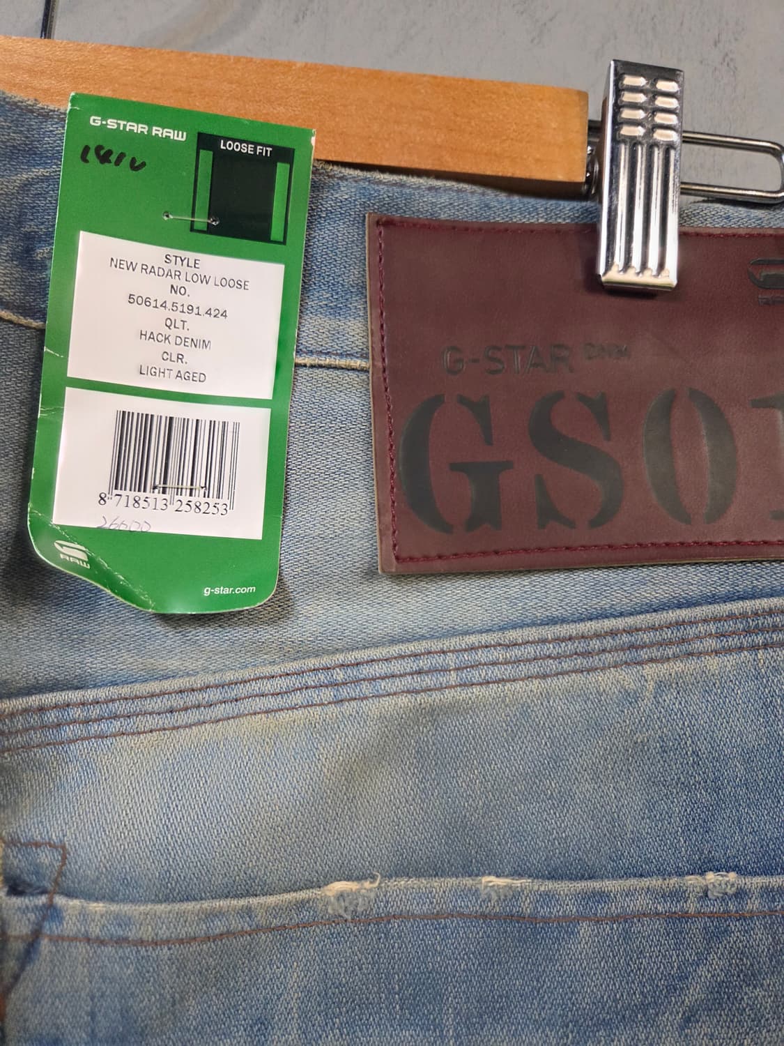 G-STAR청바지 데님 워싱 빈티지 스타일(W33/L32) 상품이미지6