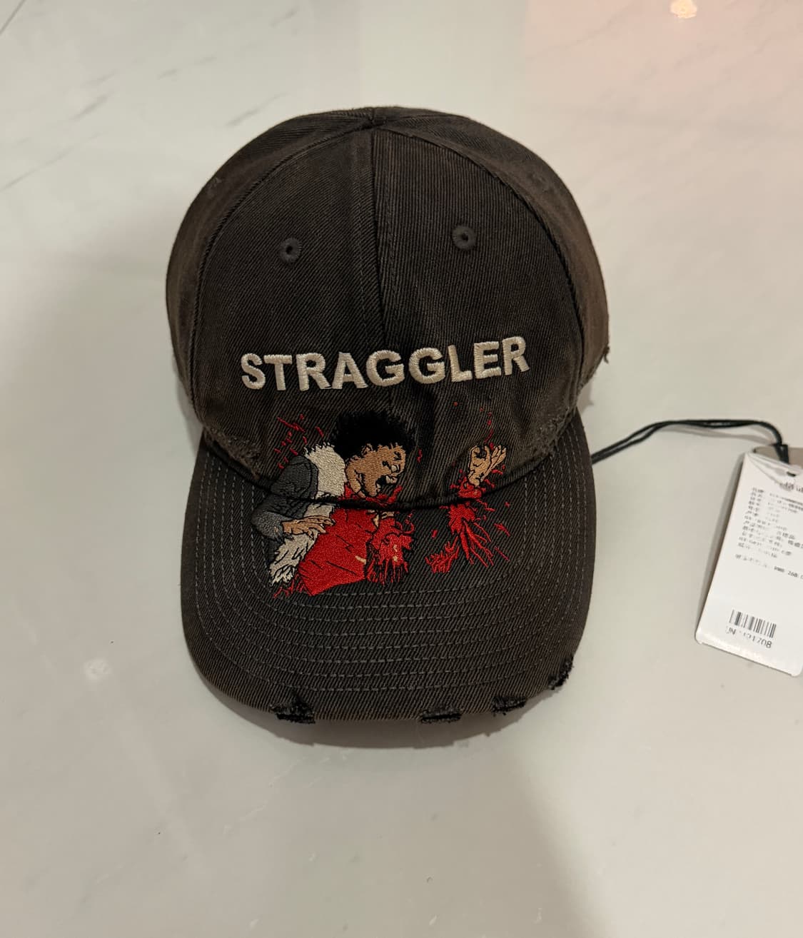 UNKNOWNWORLD 워싱 다잉 디스트로이드 아키라 베이스볼 캡 상품이미지3