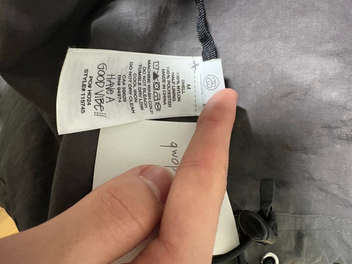 스투시 웨이브 다이 비치 쉘 자켓 블랙 상품이미지7