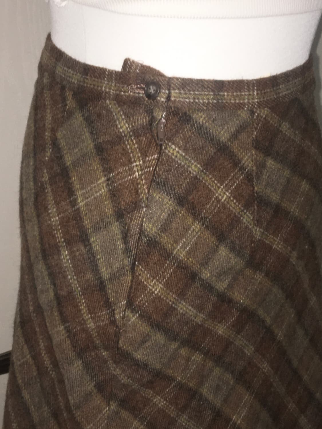 CHEPI brown check long skirt 상품이미지5
