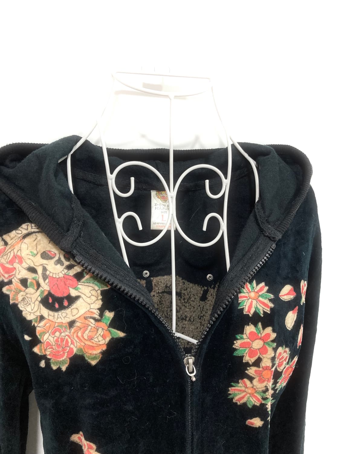 Ed Hardy velvet zip-up hoodie 상품이미지5