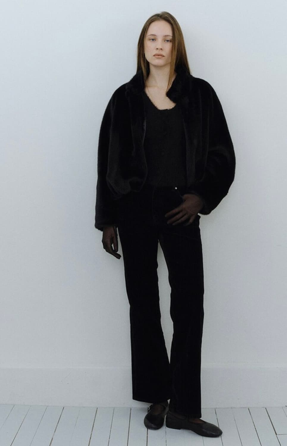 오어 리아퍼 점퍼 블랙 Ore ria fur jumper 상품이미지5