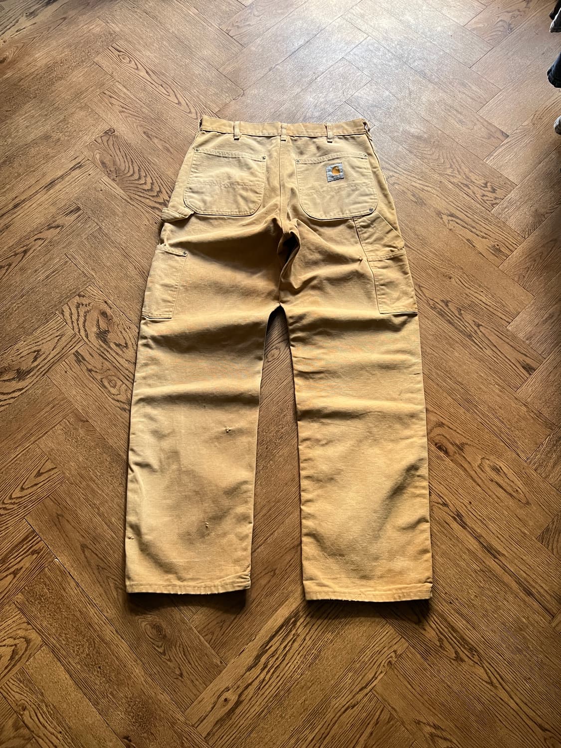[32]90's 칼하트 유니온메이드 USA 빈티지 페이딩 더블니 워크팬츠 상품이미지7