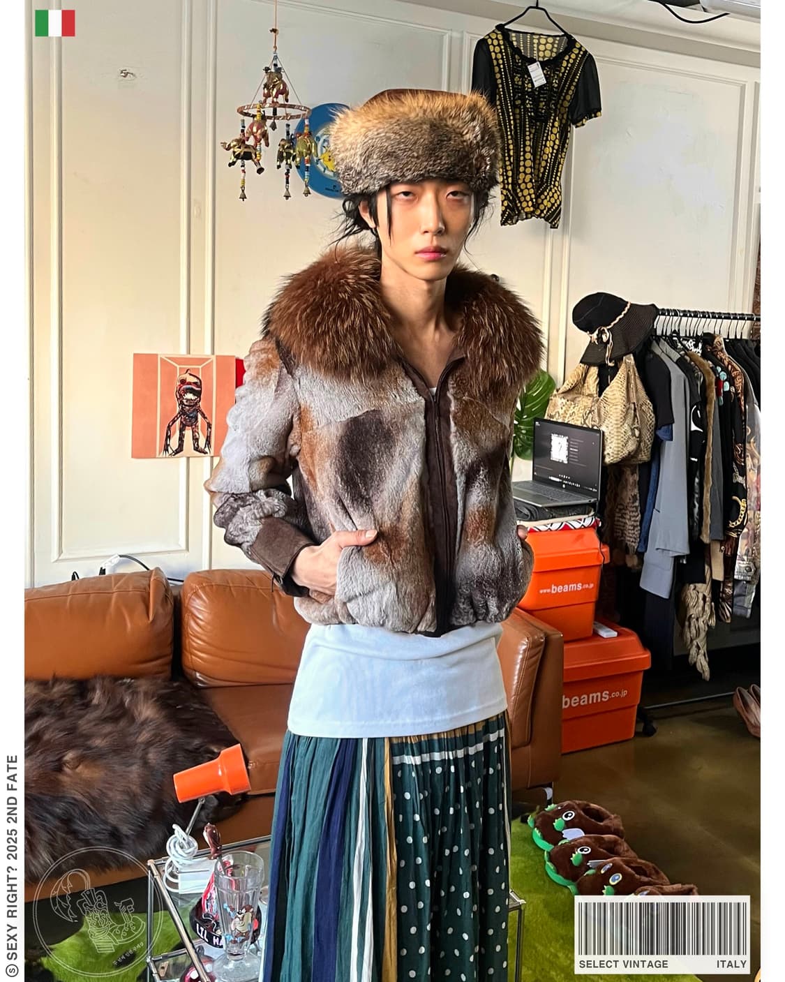 1980-90s Italian Red Fox Beaver Lamb JK 상품이미지1