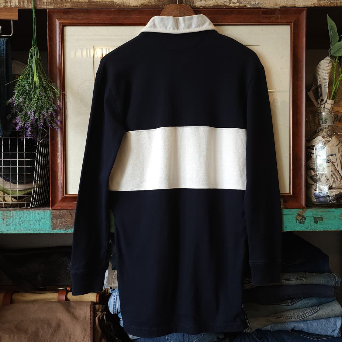 폴로 랄프로렌 카라티 맨투맨 럭비 스웻셔츠 닻 로고 컬러블록 M 상품이미지2