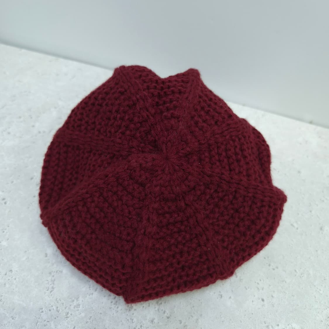 버건디 니트 챙모자 상품이미지4