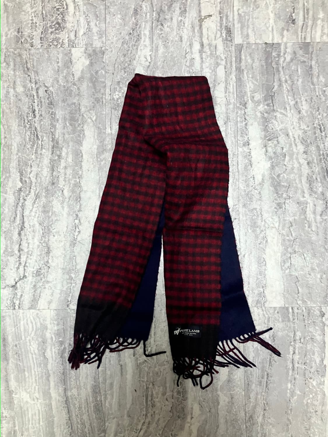 Purelamb 올드스쿨아메카지 혁오풍 투톤리버시블 테슬머플러 상품이미지1