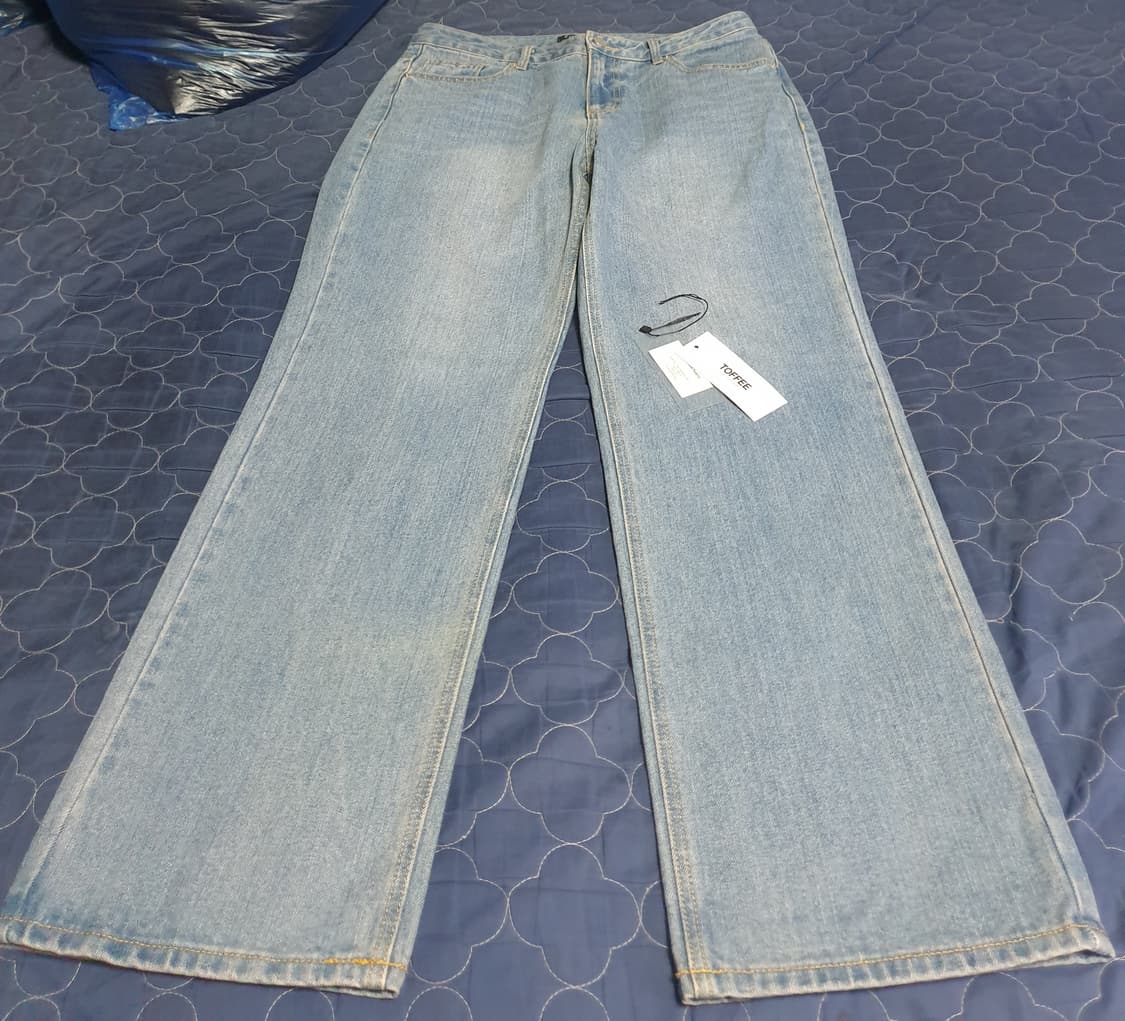 (새상품) 토피 워싱 와이드핏 데님팬츠 (XL) 상품이미지1