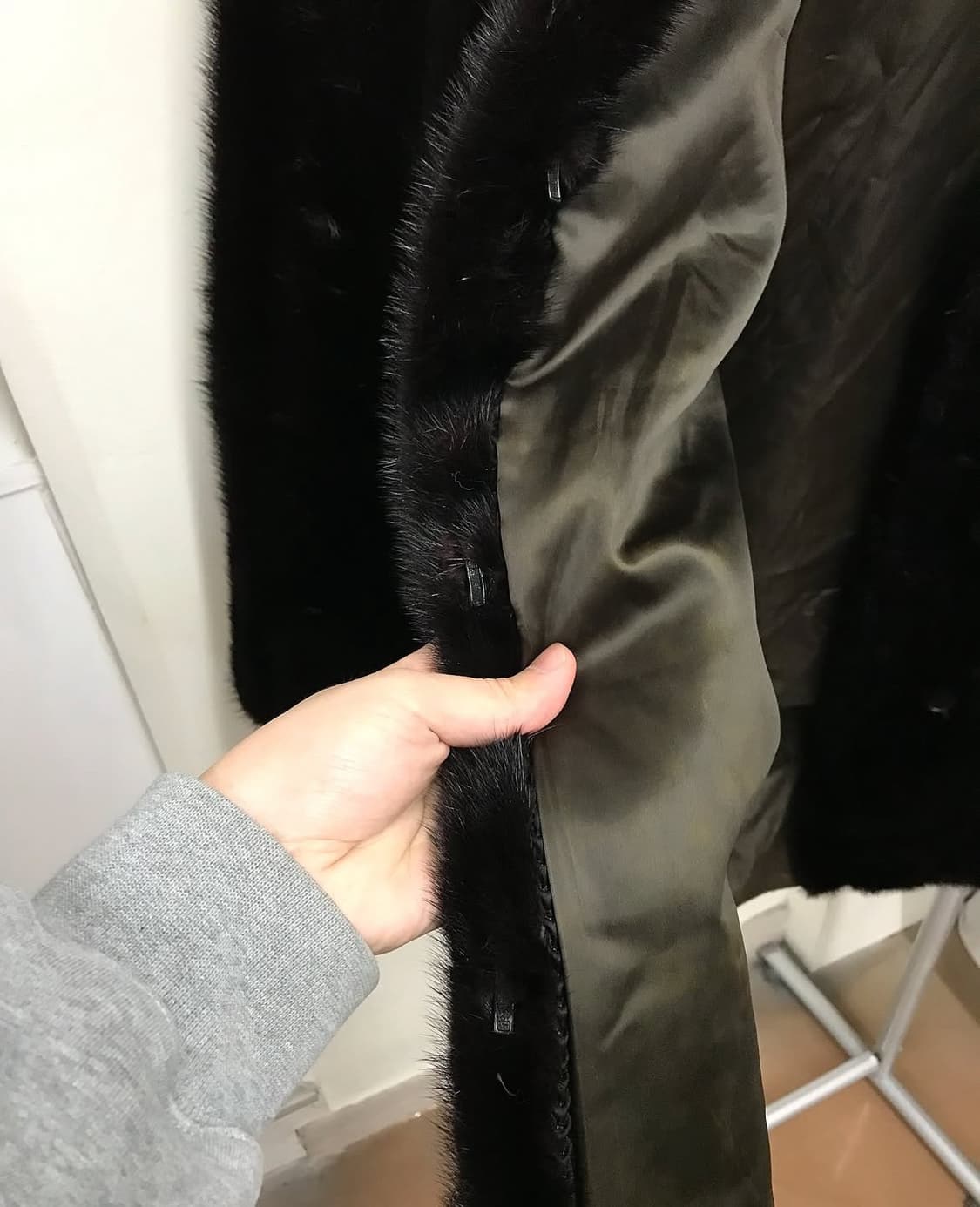 리얼 밍크 퍼 하프 코트 상품이미지2