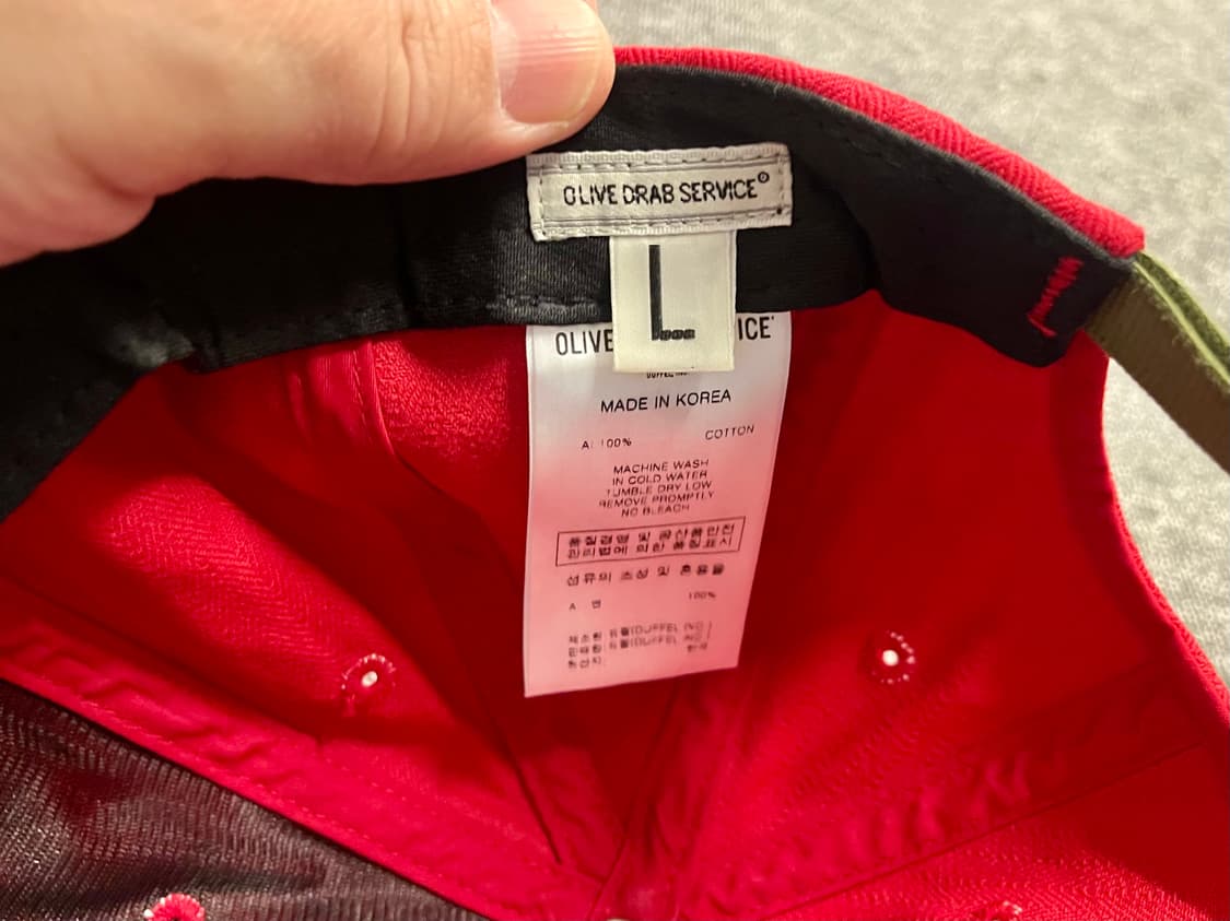 올리브드랩서비스 볼캡 레드 L  상품이미지7