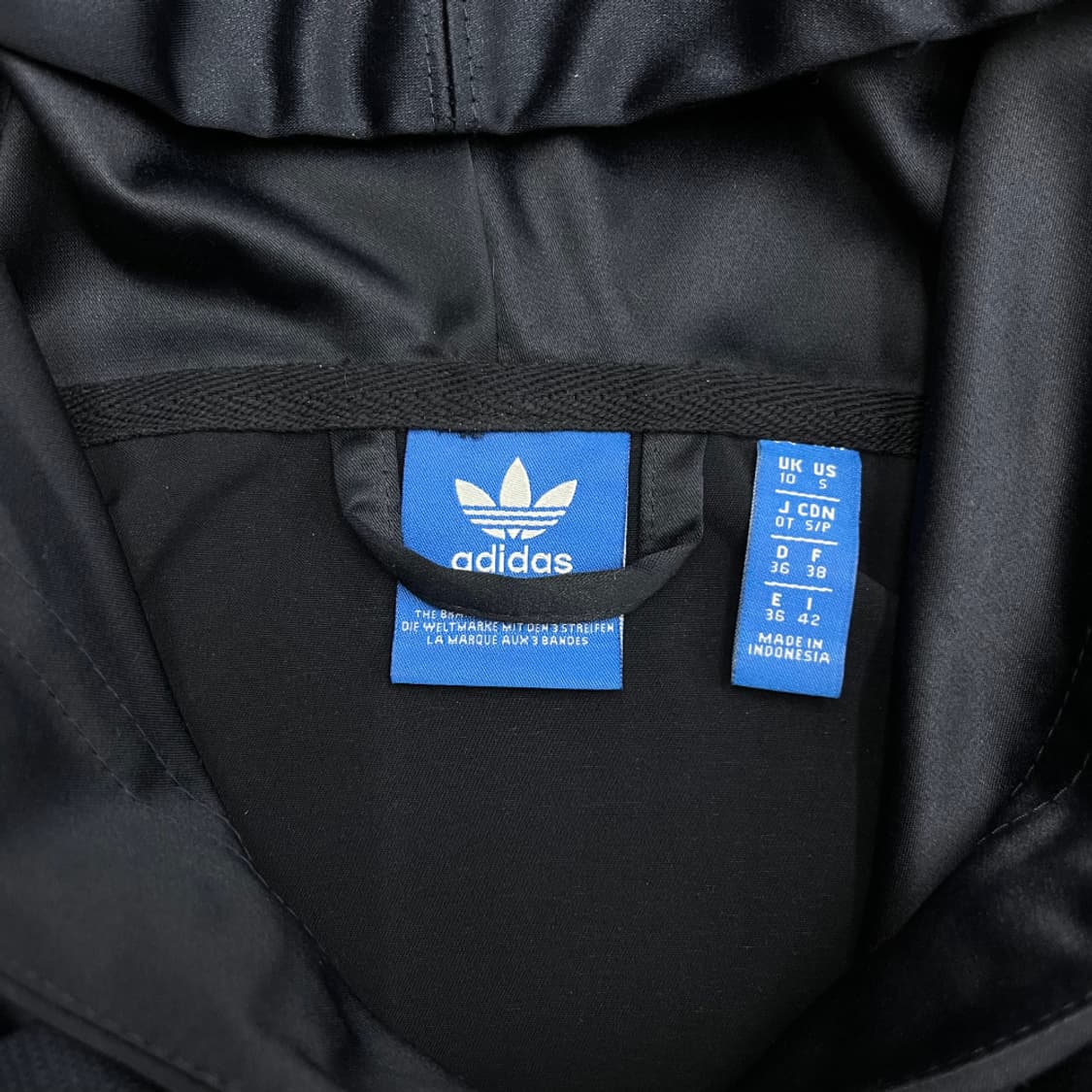 아디다스 새틴 빅로고 네이비 후드 S 상품이미지5