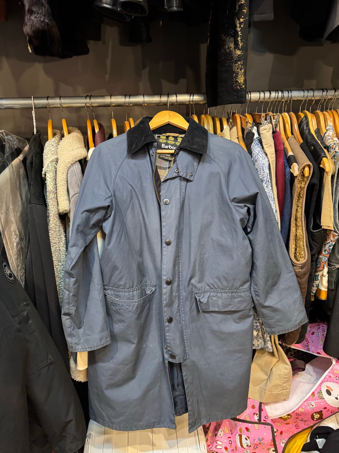 바버 왁싱 네이비 자켓 상품이미지1