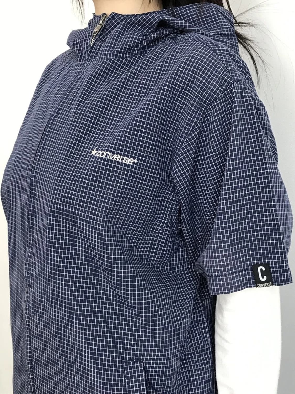 Converse Hood Zip Check Shirt 상품이미지4