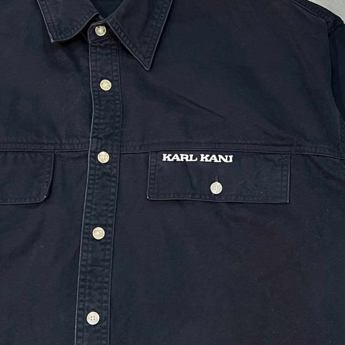  칼카니 자수로고 워크 셔츠 y14109 상품이미지5