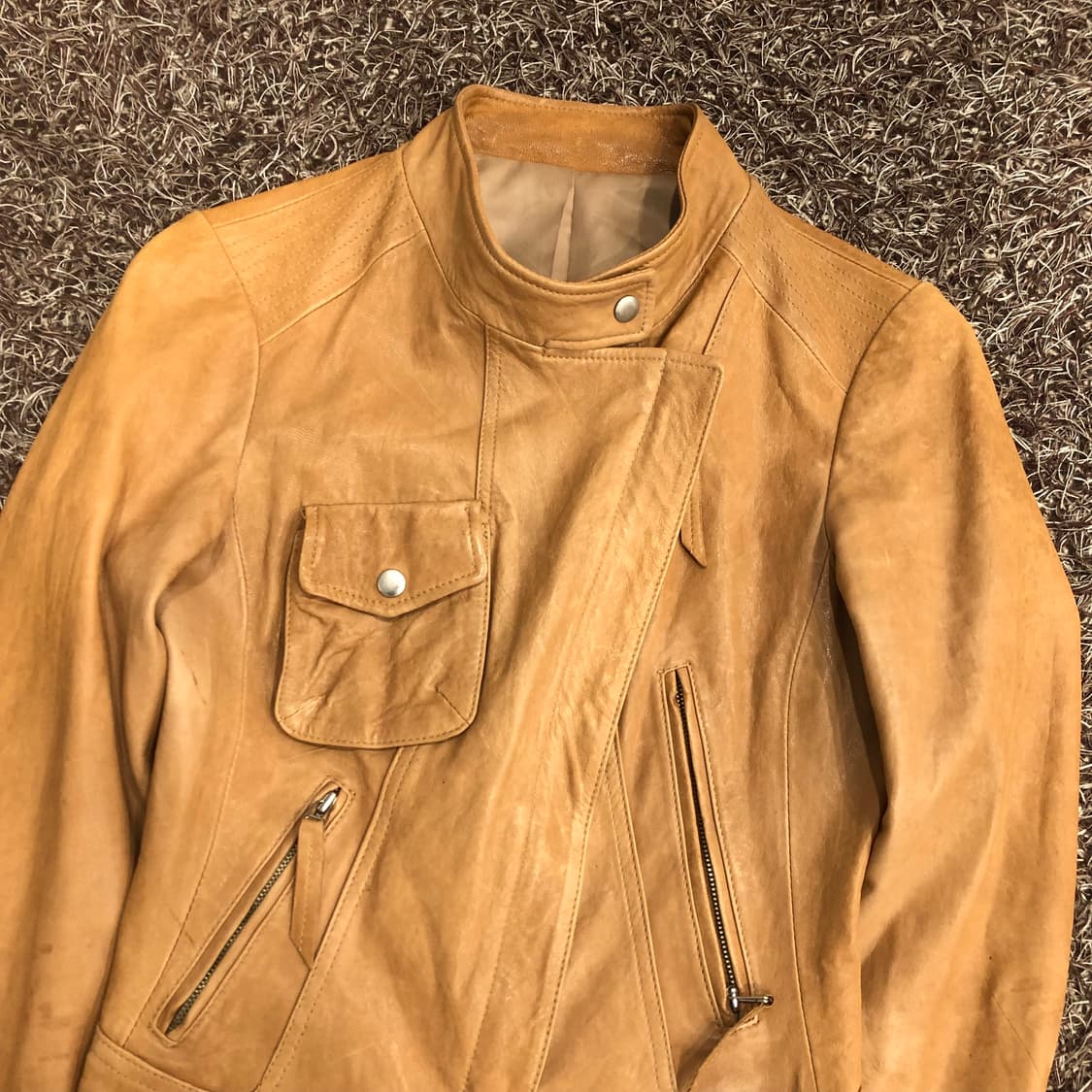 빈티지 양가죽 라이더 레더 가죽 자켓 상품이미지2
