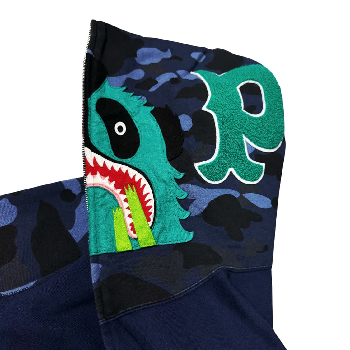 (S) 베이프 컬러 카모 판다 풀집업 후디 네이비 상품이미지5