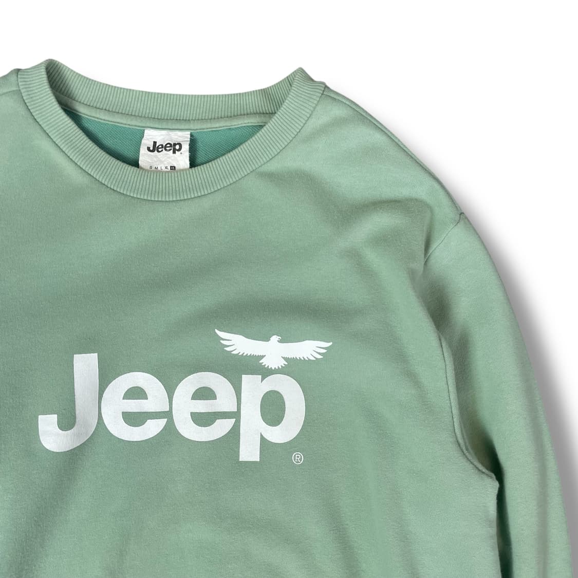 지프 화이트 빅로고 민트 맨투맨 XXL 상품이미지3