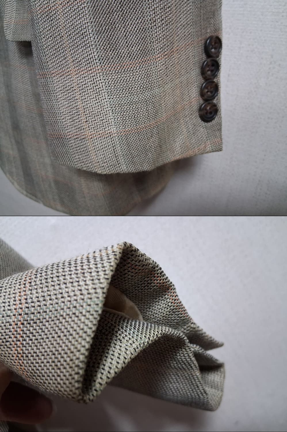 버버리 녹색베이지  레트로체크 쟈켓  춘추 남 작은신장 95신장 대 상품이미지6