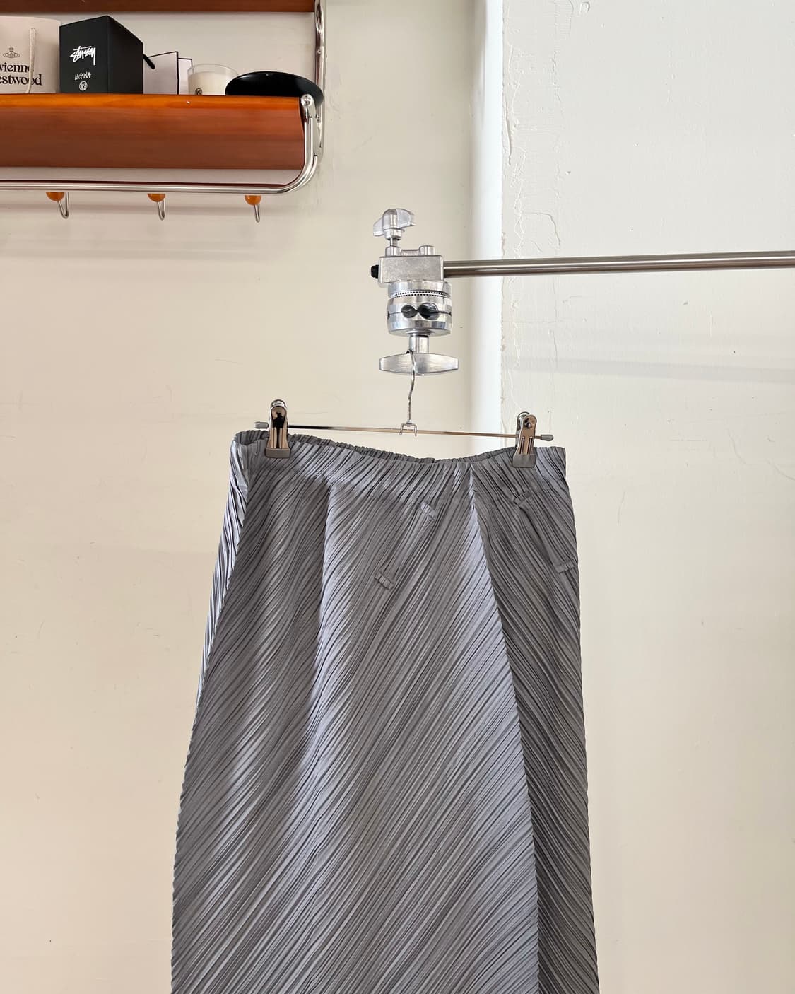 플리츠 플리즈 그레이 비대칭 플리츠 스커트 상품이미지2